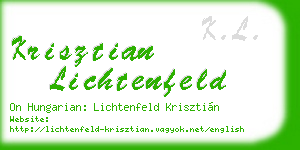 krisztian lichtenfeld business card